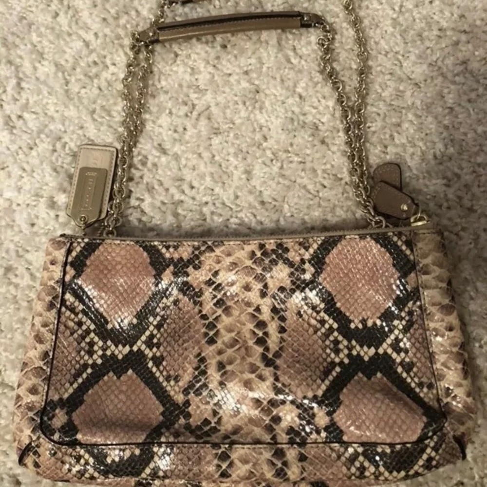 Coach Embossed Faux Python Innovation Leather Bag - image 8